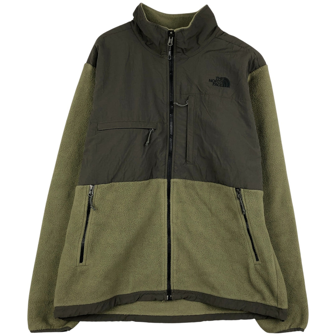 THE NORTH FACE Denali Jacket, Nylon x Fleece Jacket, Men's L size recycled polyester dark green Vintage Second Hand