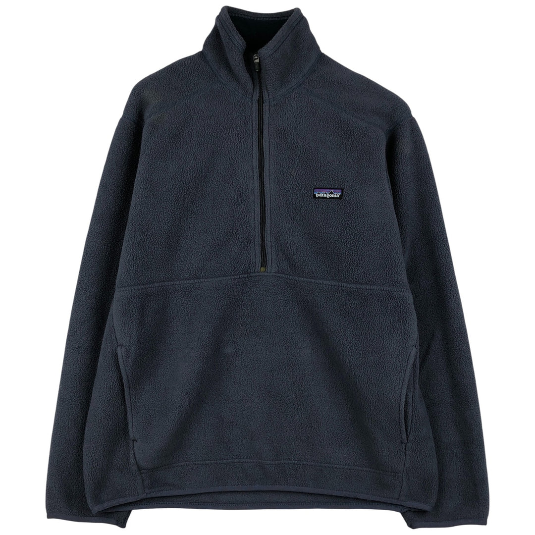 2000'S Patagonia Synchilla Half-Zip Fleece Pullover (25736F7), Men's Size Medium polyester Blue type light blue Vintage Second Hand
