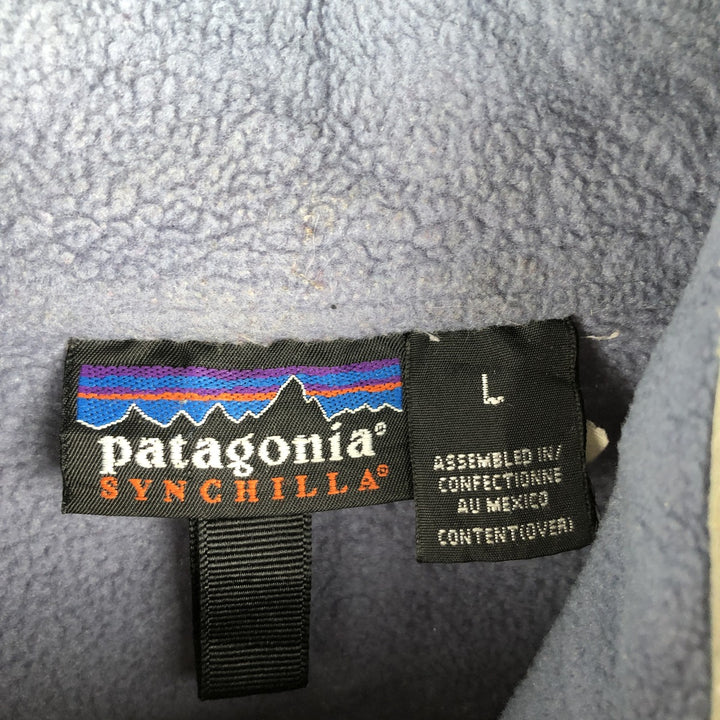 90s-00'S Patagonia Synchilla Fleece Pullover, Men's Size L polyester Blue type light blue Vintage Second Hand