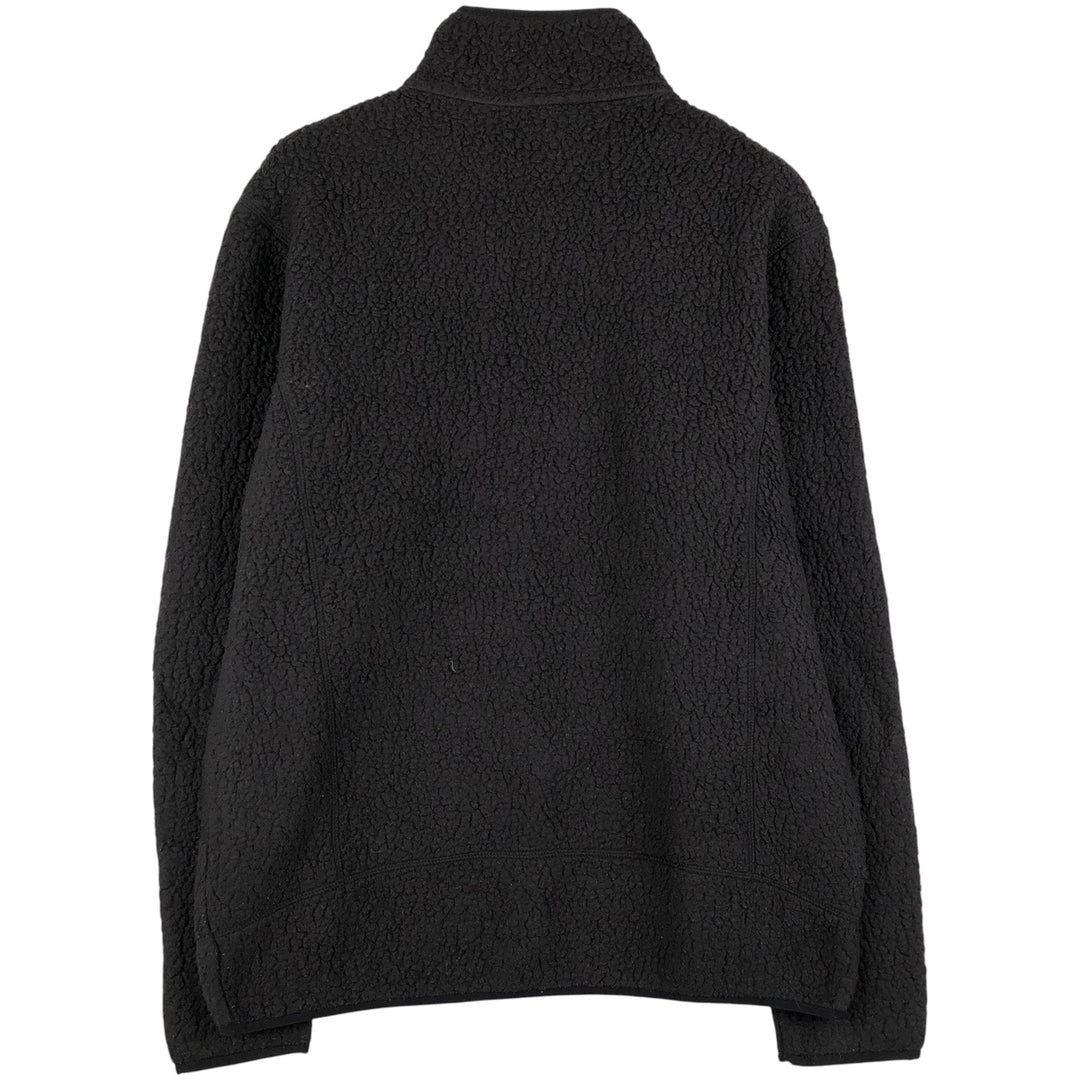 Patagonia Retro Pile Pullover 22811FA19 Half-Zip Pile Jacket, Men's Size L recycled polyester black type Vintage Second Hand