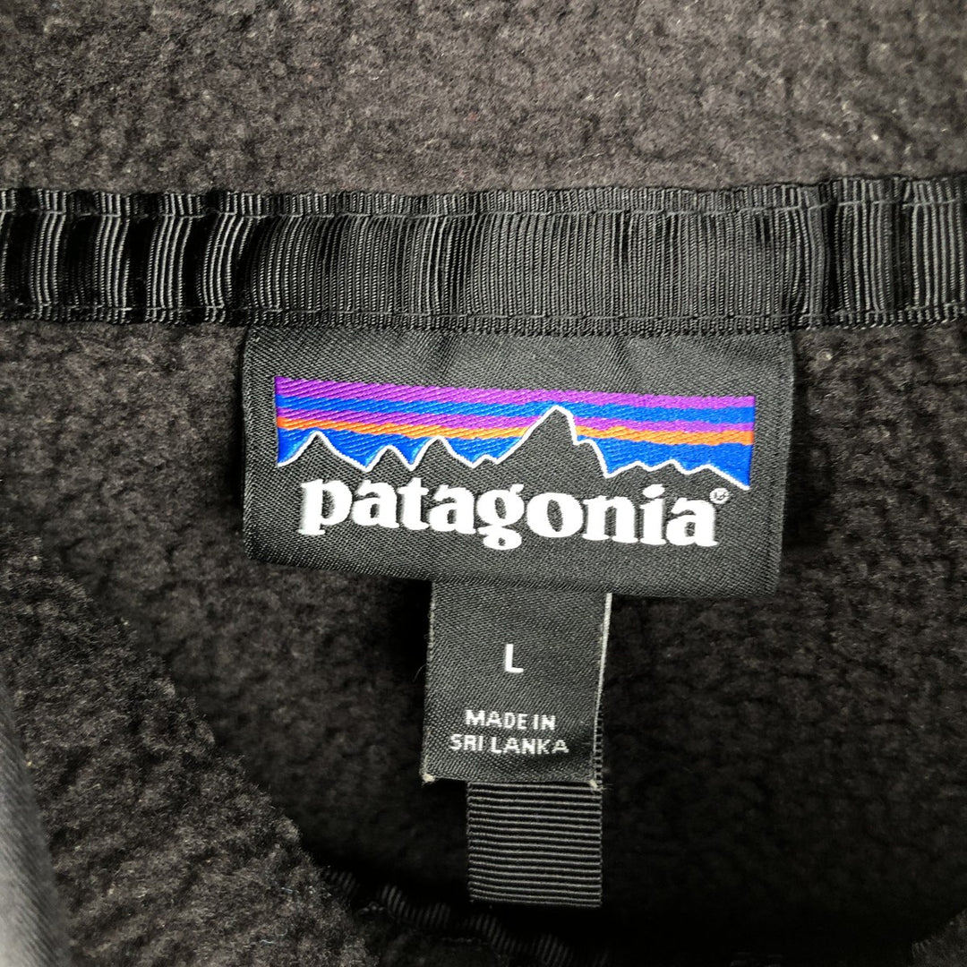 Patagonia Retro Pile Pullover 22811FA19 Half-Zip Pile Jacket, Men's Size L recycled polyester black type Vintage Second Hand