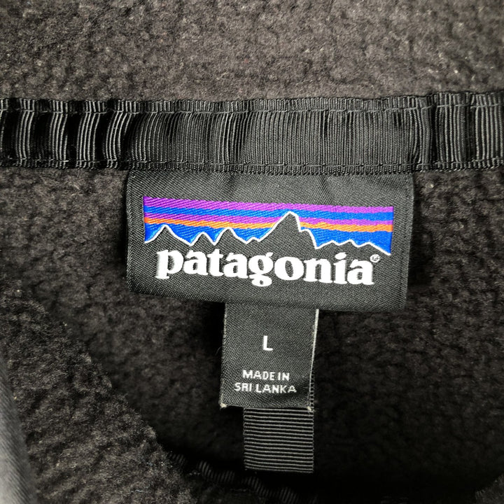 Patagonia Retro Pile Pullover 22811FA19 Half-Zip Pile Jacket, Men's Size L recycled polyester black type Vintage Second Hand
