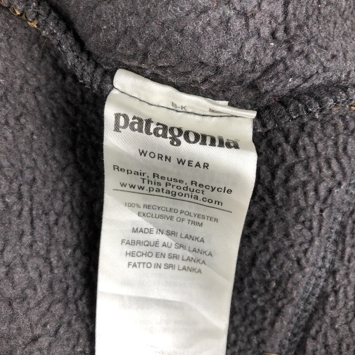 Patagonia Retro Pile Pullover 22811FA19 Half-Zip Pile Jacket, Men's Size L recycled polyester black type Vintage Second Hand