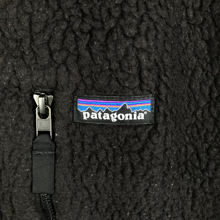 Patagonia Retro Pile Pullover 22811FA19 Half-Zip Pile Jacket, Men's Size L recycled polyester black type Vintage Second Hand