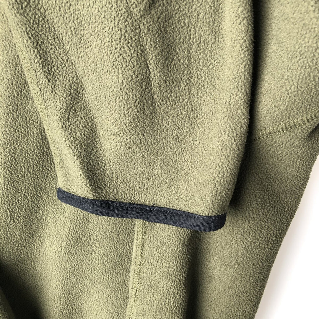 90'S Ralph Lauren POLO SPORT half-zip fleece pullover, made in the USA, men's size L polyester Khaki type Vintage Second Hand