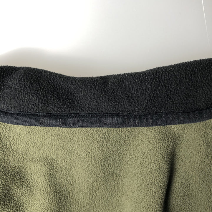 90'S Ralph Lauren POLO SPORT half-zip fleece pullover, made in the USA, men's size L polyester Khaki type Vintage Second Hand