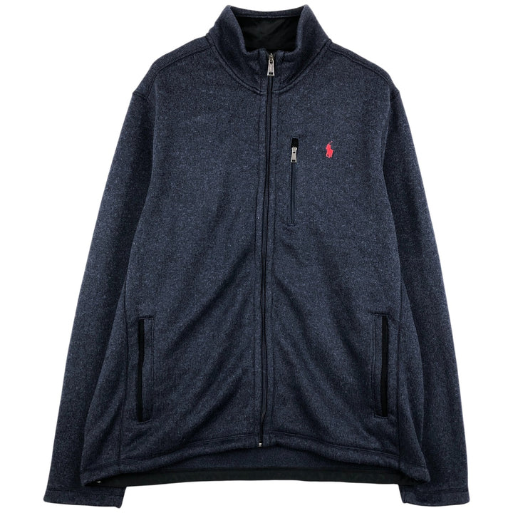 Ralph Lauren POLO RALPH LAUREN fleece jacket, men's size XL polyester navy blue type Vintage Second Hand