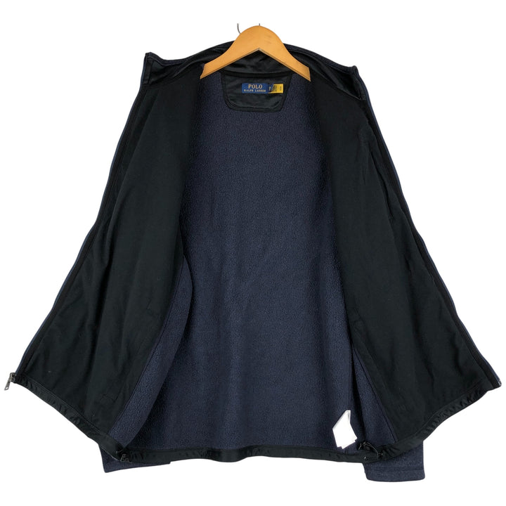 Ralph Lauren POLO RALPH LAUREN fleece jacket, men's size XL polyester navy blue type Vintage Second Hand
