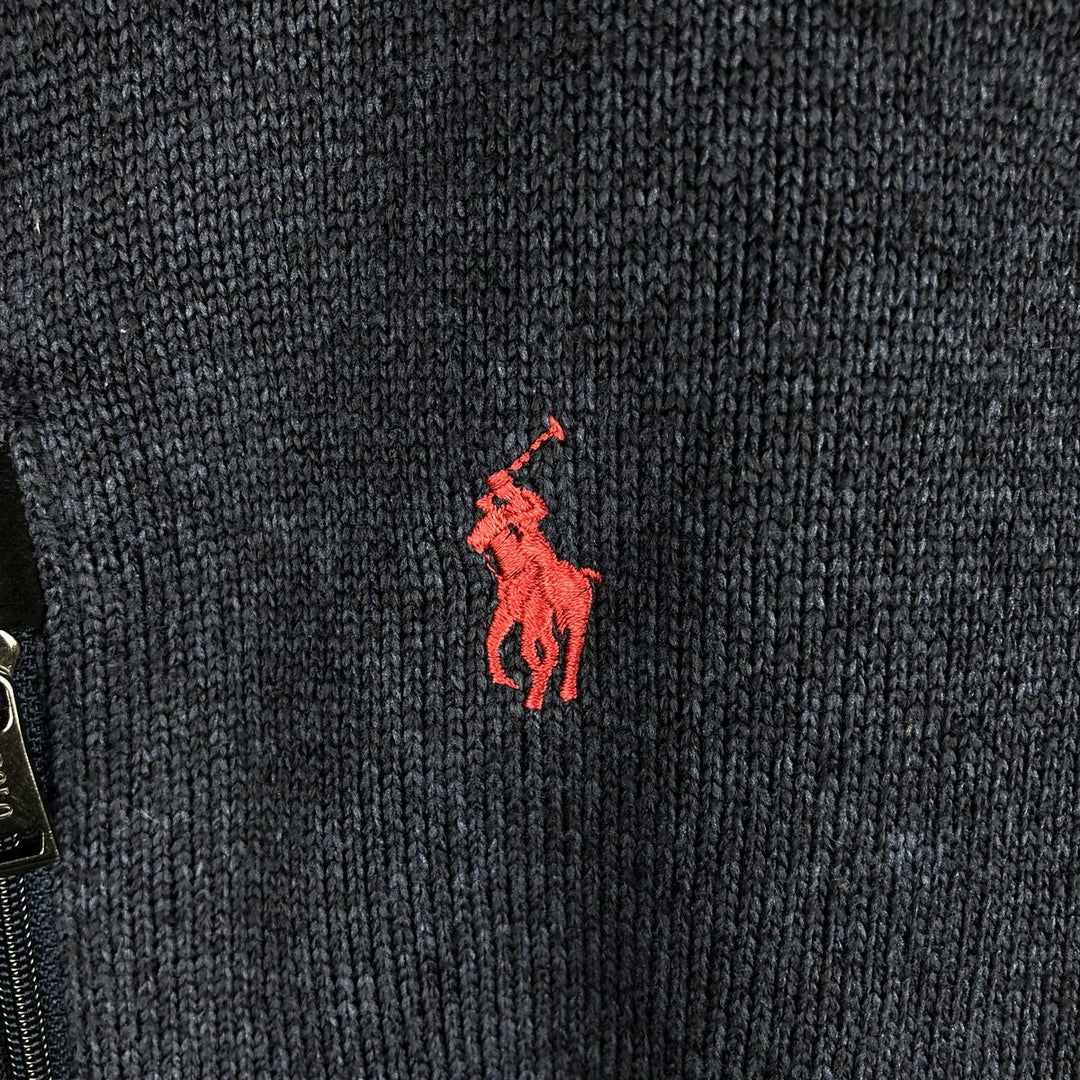Ralph Lauren POLO RALPH LAUREN fleece jacket, men's size XL polyester navy blue type Vintage Second Hand