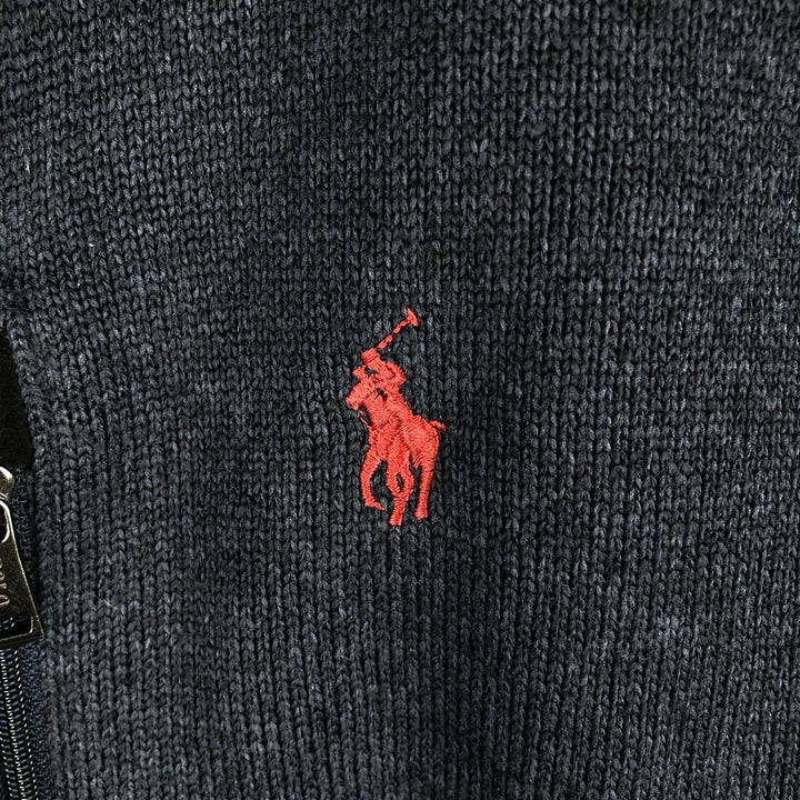 Ralph Lauren POLO RALPH LAUREN fleece jacket, men's size XL polyester navy blue type Vintage Second Hand