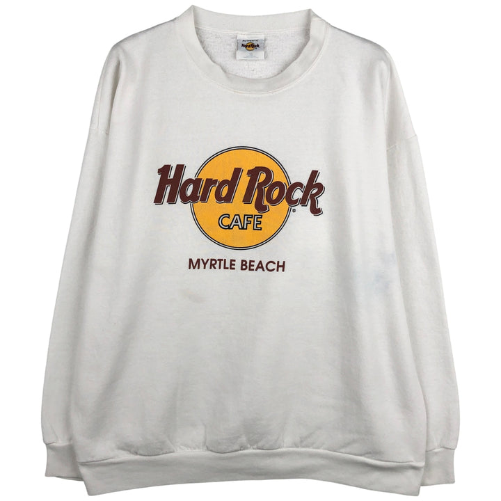 HARD ROCK CAFE Advertising Sweatshirt, Men's Size XL polyester white type Vintage Second Hand
