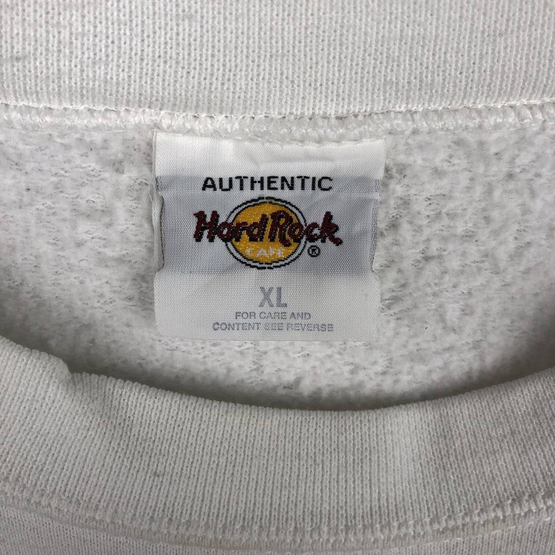 HARD ROCK CAFE Advertising Sweatshirt, Men's Size XL polyester white type Vintage Second Hand