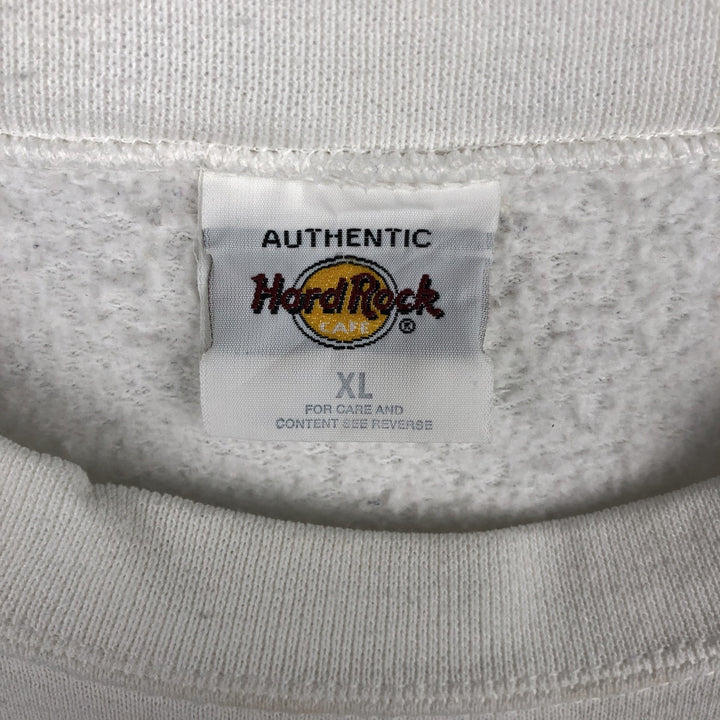 HARD ROCK CAFE Advertising Sweatshirt, Men's Size XL polyester white type Vintage Second Hand