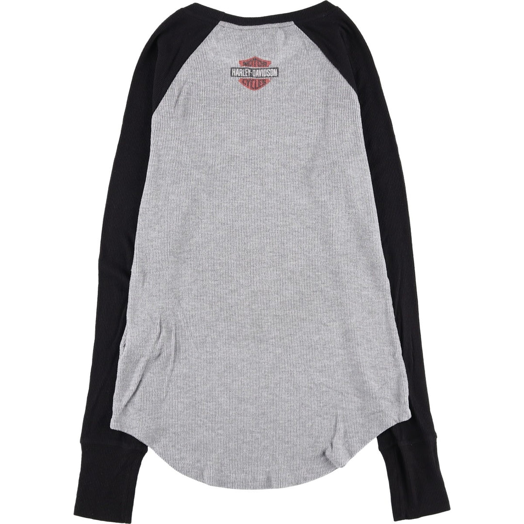 Harley-Davidson Thermal Long T-Shirt, Men's Size Small Modal gray type Vintage Second Hand