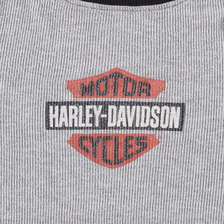 Harley-Davidson Thermal Long T-Shirt, Men's Size Small Modal gray type Vintage Second Hand
