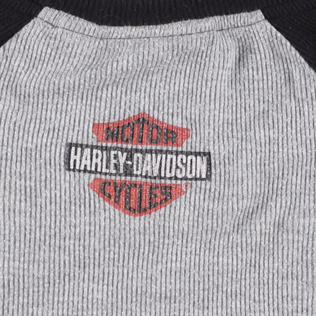 Harley-Davidson Thermal Long T-Shirt, Men's Size Small Modal gray type Vintage Second Hand