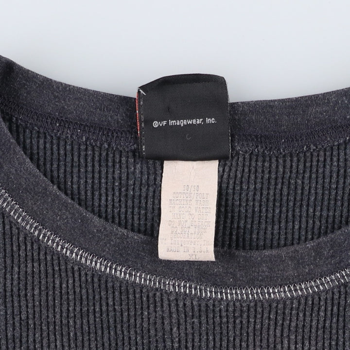 2000'S Harley-Davidson Animal Pattern Thermal Long T-Shirt, Waffle, Made in USA, Women's Size XL cotton gray type Vintage Second Hand