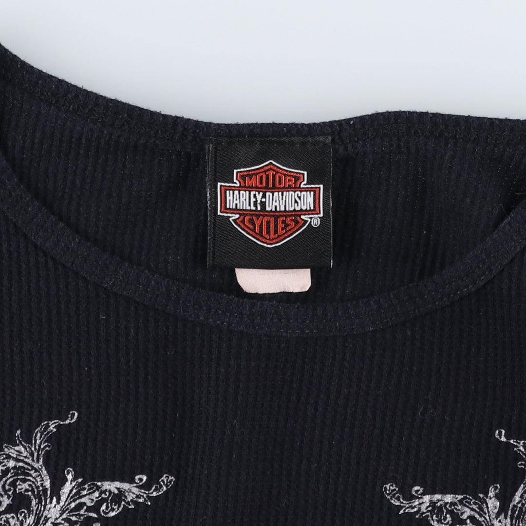 2000'S Harley-Davidson Thermal Long T-Shirt, Men's Size Medium unclear black type Vintage Second Hand