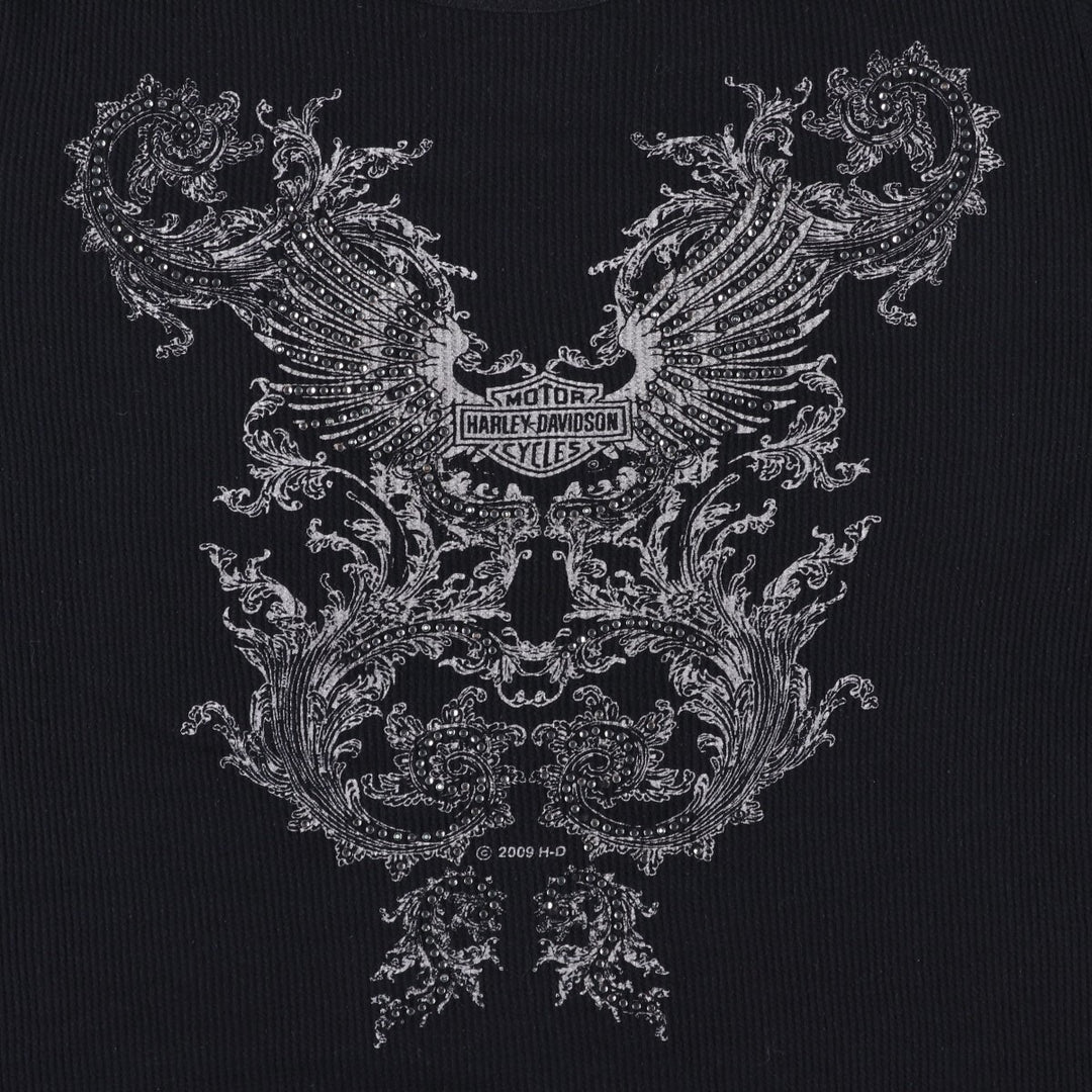 2000'S Harley-Davidson Thermal Long T-Shirt, Men's Size Medium unclear black type Vintage Second Hand