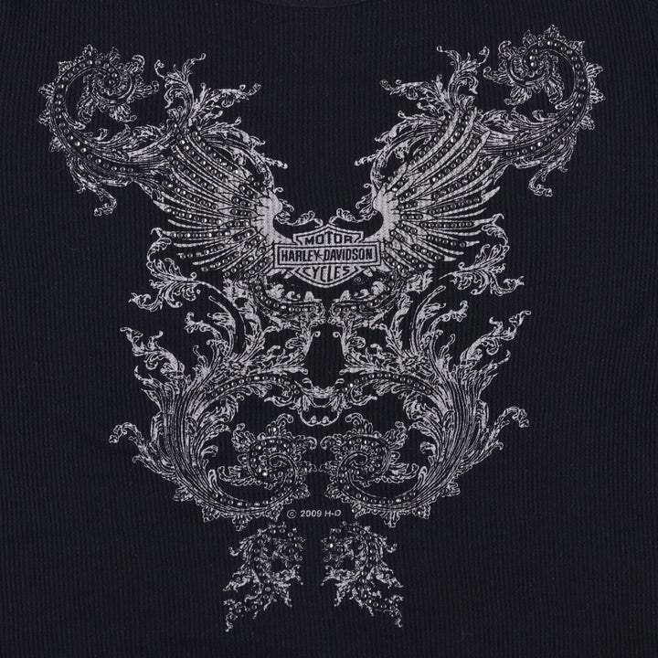 2000'S Harley-Davidson Thermal Long T-Shirt, Men's Size Medium unclear black type Vintage Second Hand