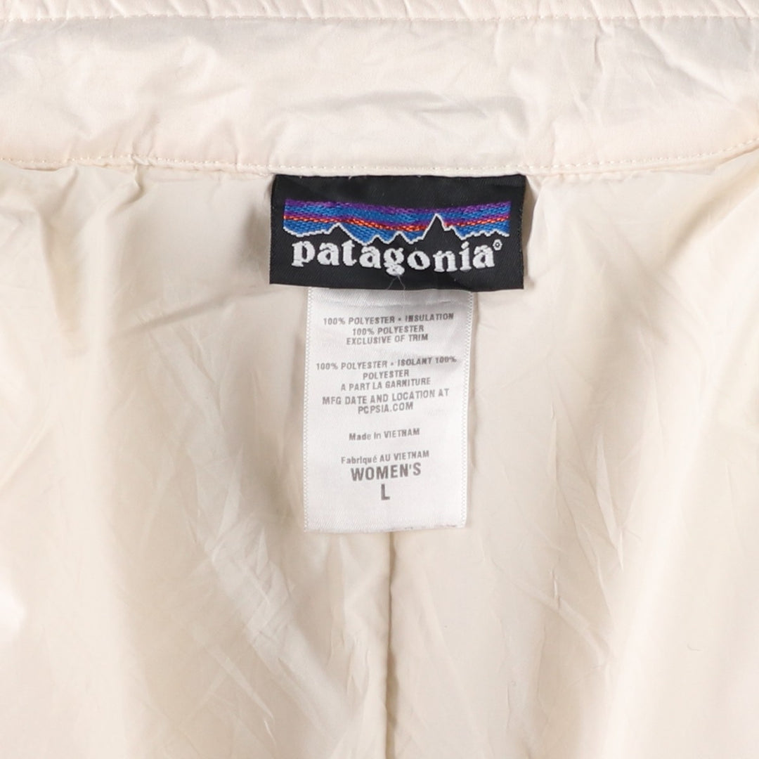 Patagonia 282358P12 Padded Mountain Jacket, Shell Jacket, Puffer Jacket, Women's, Size L polyester ivory Vintage Second Hand