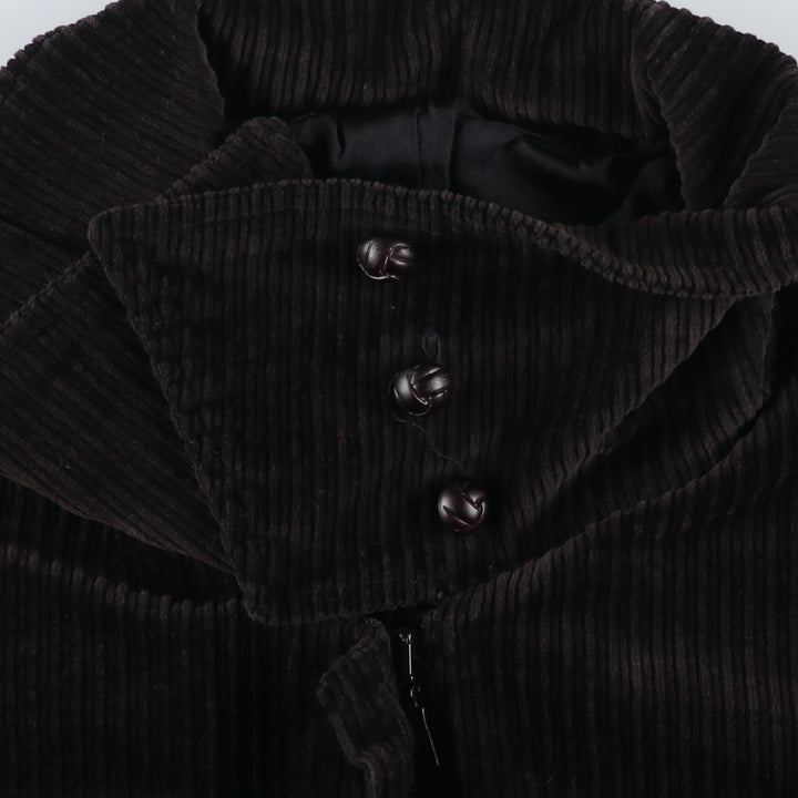 Rococo Corduroy Jacket, Women's, XL cotton brown type Vintage Second Hand