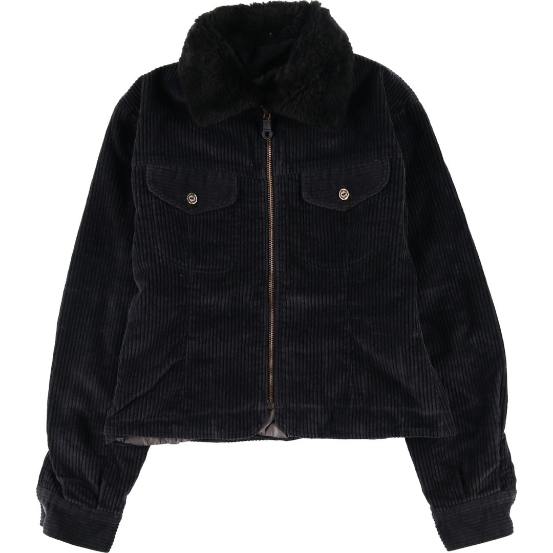 Chica corduroy jacket, women's size M cotton black type Vintage Second Hand