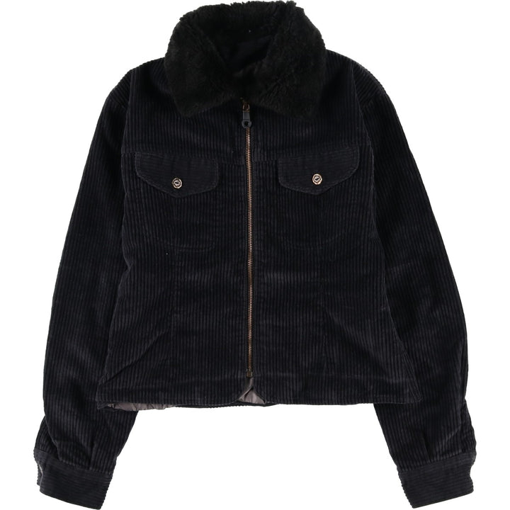 Chica corduroy jacket, women's size M cotton black type Vintage Second Hand