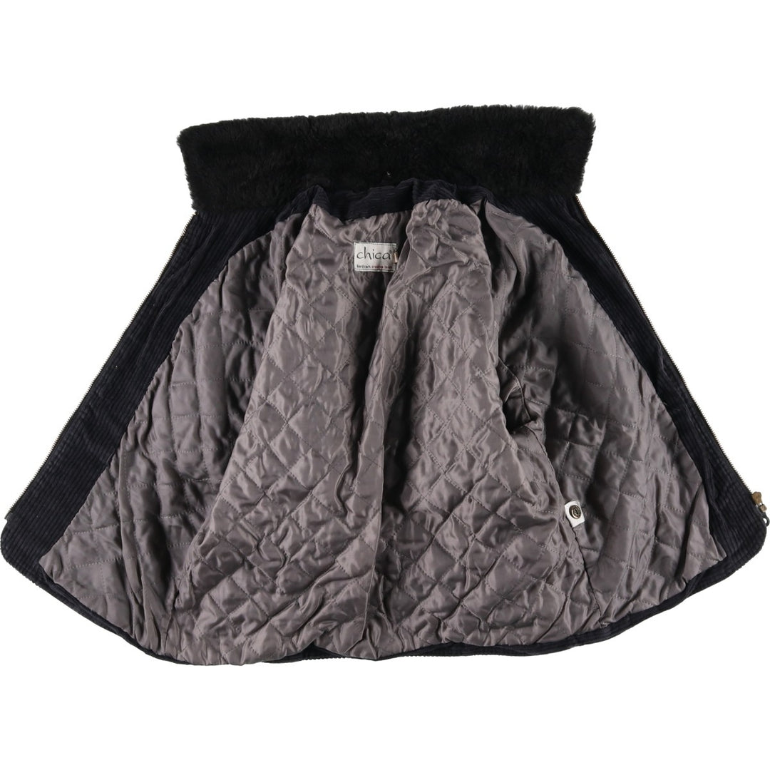 Chica corduroy jacket, women's size M cotton black type Vintage Second Hand
