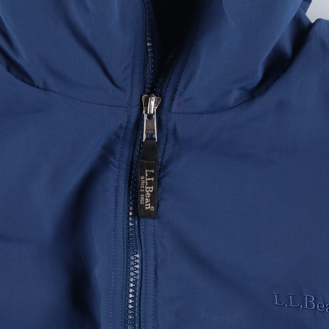 90s-00'S LLBean padded puffer jacket, men's size L Nylon Navy blue Vintage Second Hand