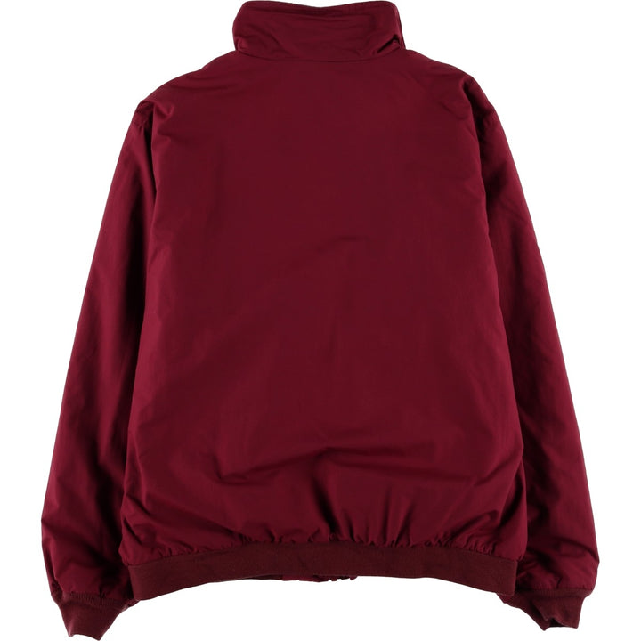 90s-00'S LLBean padded puffer jacket, men's size L Nylon burgundy type Vintage Second Hand