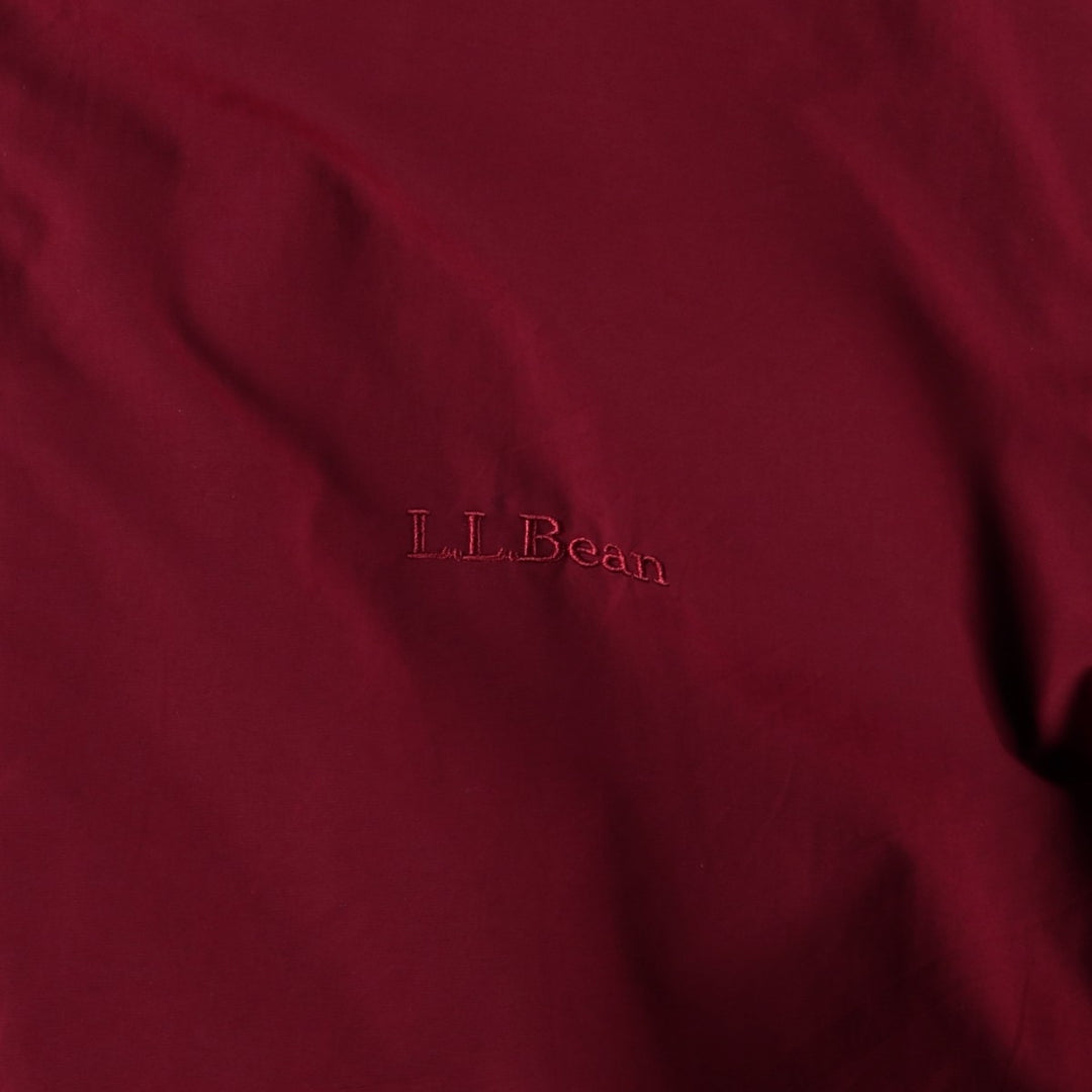 90s-00'S LLBean padded puffer jacket, men's size L Nylon burgundy type Vintage Second Hand