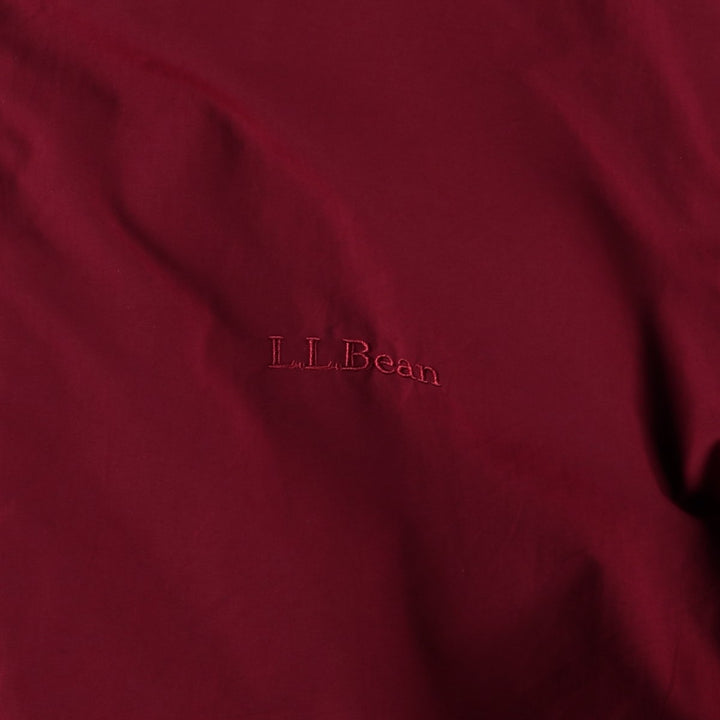 90s-00'S LLBean padded puffer jacket, men's size L Nylon burgundy type Vintage Second Hand