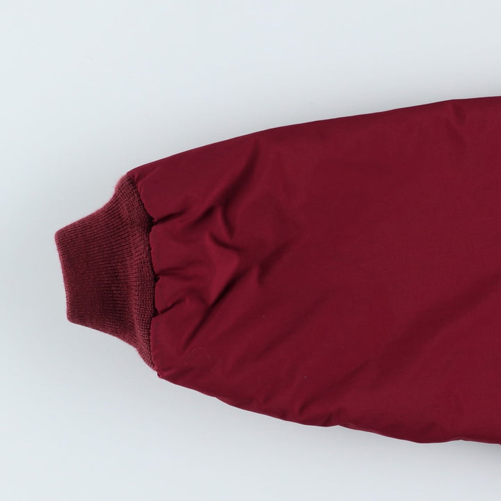 90s-00'S LLBean padded puffer jacket, men's size L Nylon burgundy type Vintage Second Hand
