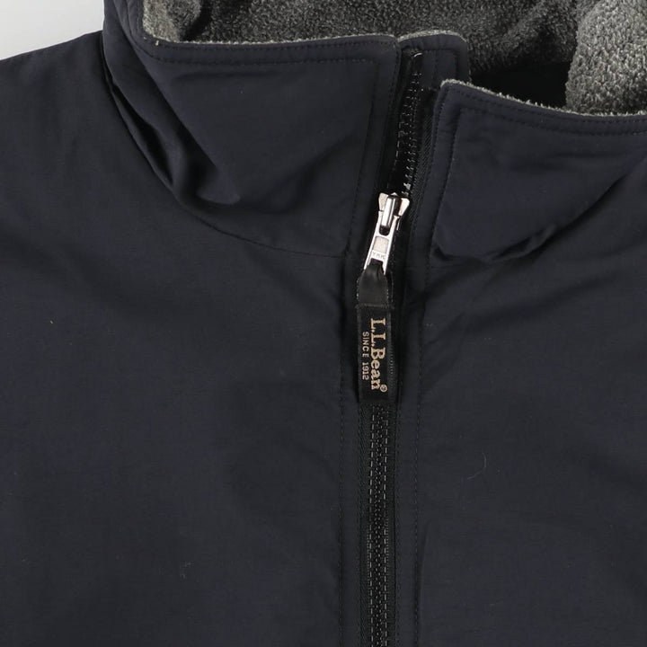 90s-00'S LLBean padded puffer jacket, men's size L Nylon black type Vintage Second Hand