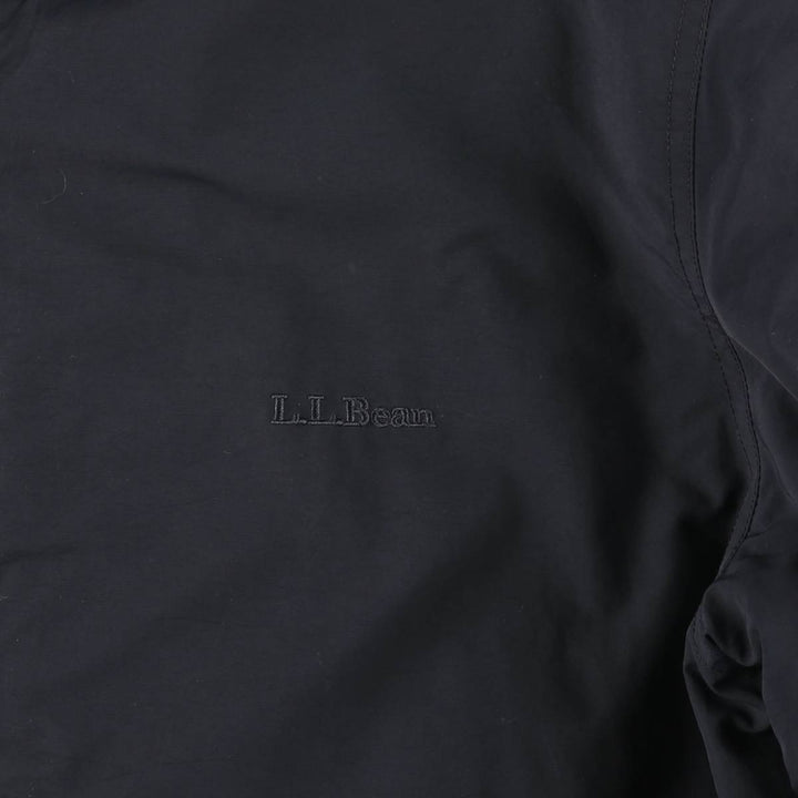 90s-00'S LLBean padded puffer jacket, men's size L Nylon black type Vintage Second Hand