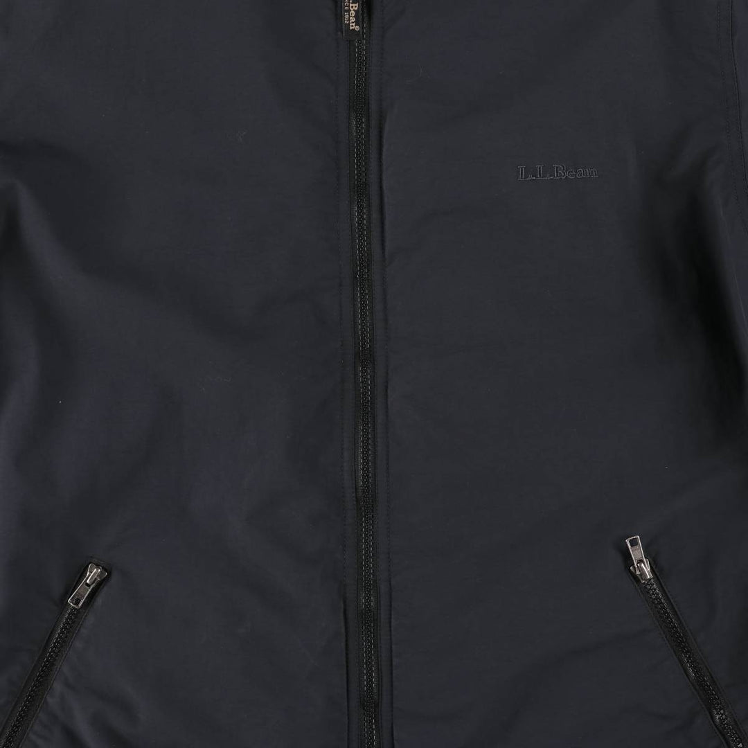 90s-00'S LLBean padded puffer jacket, men's size L Nylon black type Vintage Second Hand