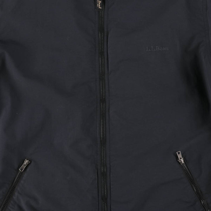 90s-00'S LLBean padded puffer jacket, men's size L Nylon black type Vintage Second Hand