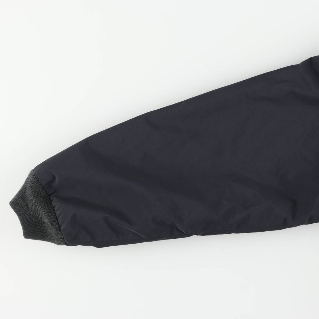 90s-00'S LLBean padded puffer jacket, men's size L Nylon black type Vintage Second Hand