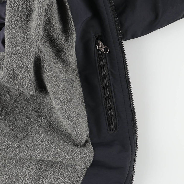 90s-00'S LLBean padded puffer jacket, men's size L Nylon black type Vintage Second Hand