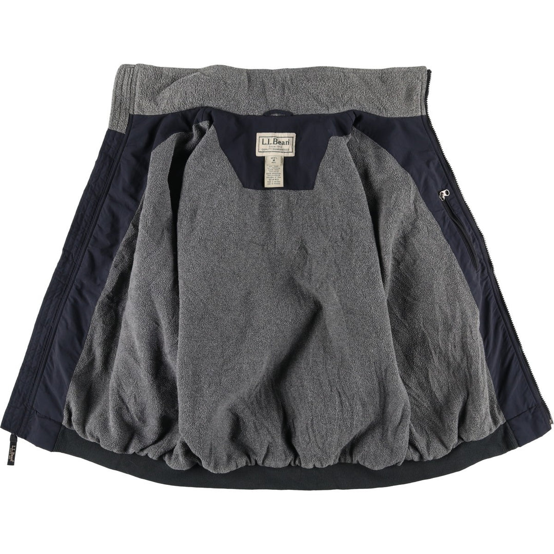 90s-00'S LLBean padded puffer jacket, men's size M Nylon black type Vintage Second Hand