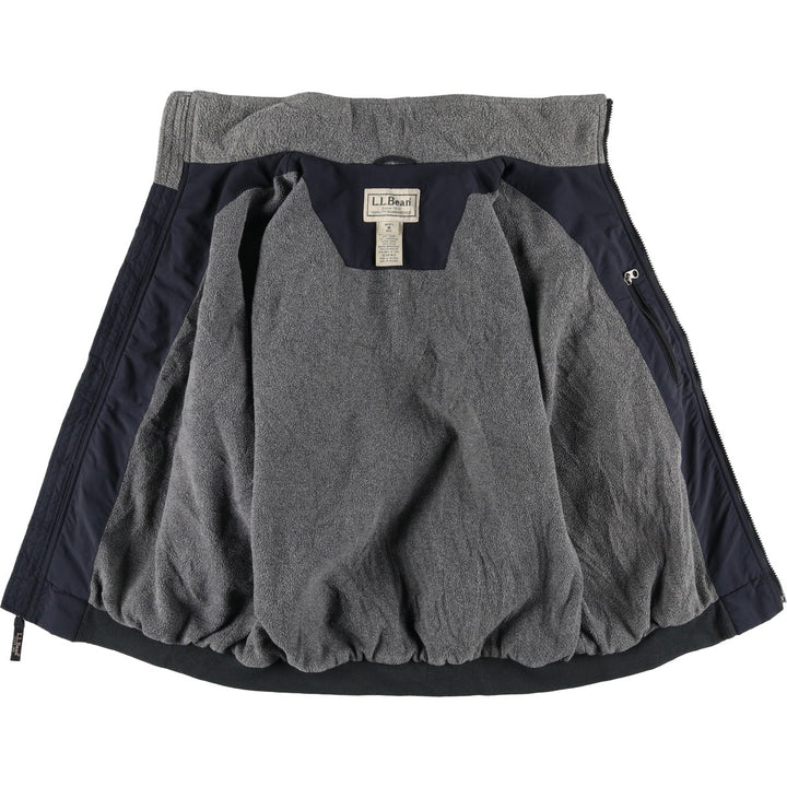 90s-00'S LLBean padded puffer jacket, men's size M Nylon black type Vintage Second Hand