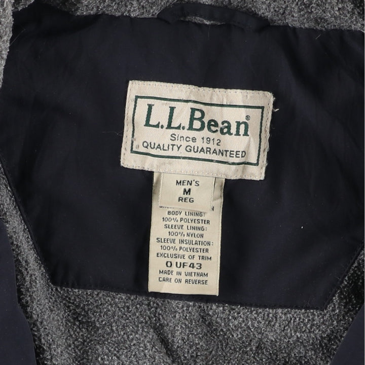 90s-00'S LLBean padded puffer jacket, men's size M Nylon black type Vintage Second Hand