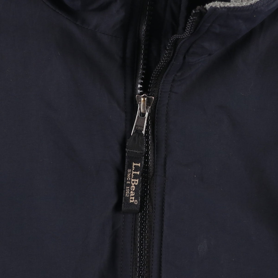 90s-00'S LLBean padded puffer jacket, men's size M Nylon black type Vintage Second Hand