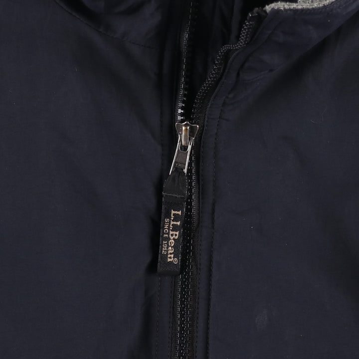 90s-00'S LLBean padded puffer jacket, men's size M Nylon black type Vintage Second Hand