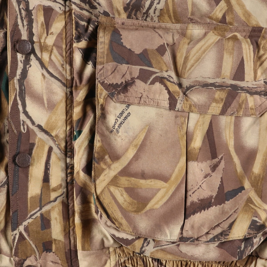 90s-00'S Cabela's Camouflage Pattern Realtree Camo Padded Mountain Parka/Shell Jacket/Puffer Jacket, Men's XL Nylon Beige type Vintage Second Hand