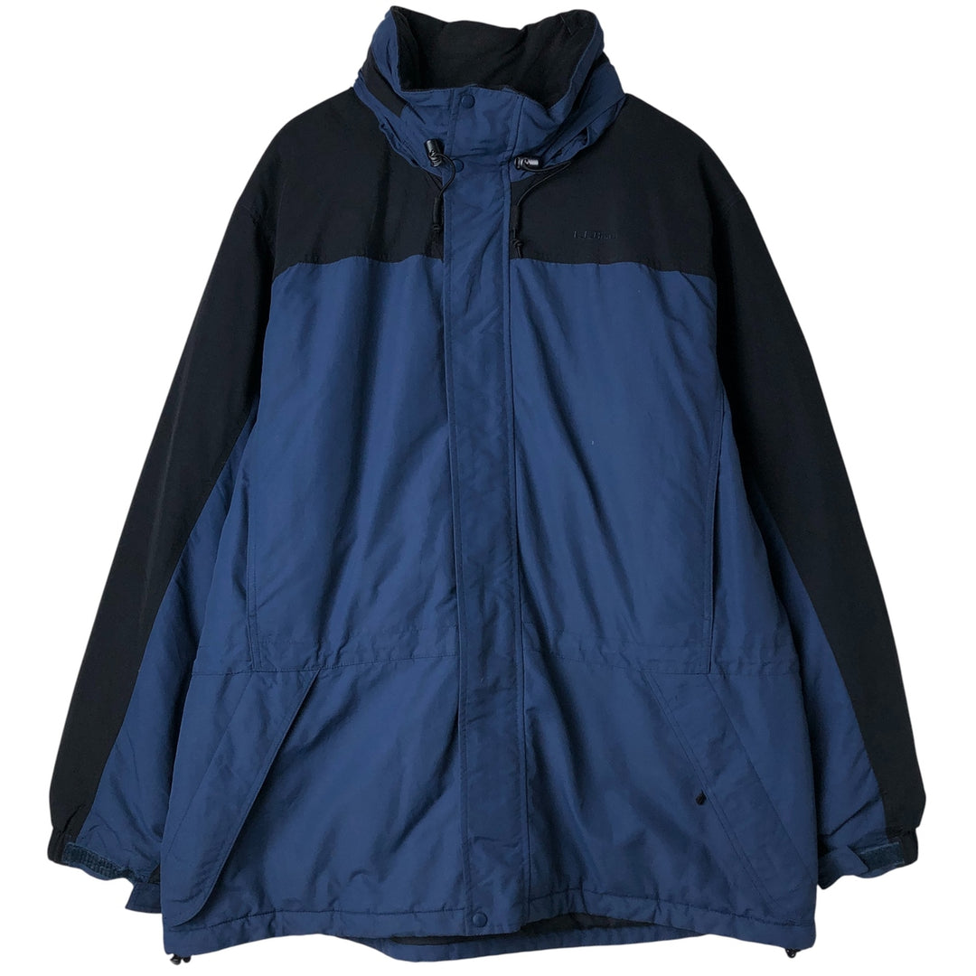90s-00'S LLBean Padded Mountain Jacket, Shell Jacket, Puffer Jacket, Men's XXL Nylon Navy blue Vintage Second Hand