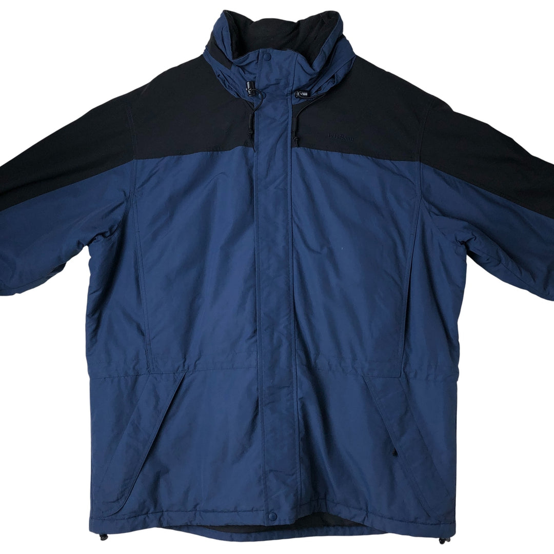 90s-00'S LLBean Padded Mountain Jacket, Shell Jacket, Puffer Jacket, Men's XXL Nylon Navy blue Vintage Second Hand