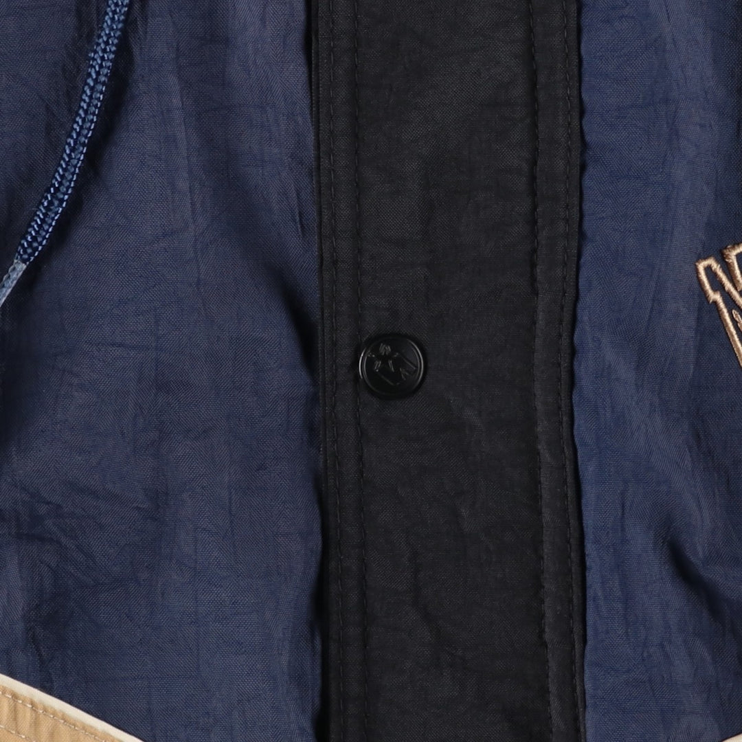 90'S Starter Notre Dame Fighting Irish College Padded Mountain Parka Shell Jacket Polyurethane Coated Nylon navy blue type Vintage Second Hand