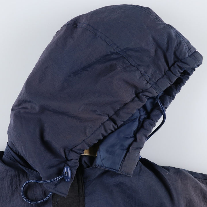 90'S Starter Notre Dame Fighting Irish College Padded Mountain Parka Shell Jacket Polyurethane Coated Nylon navy blue type Vintage Second Hand